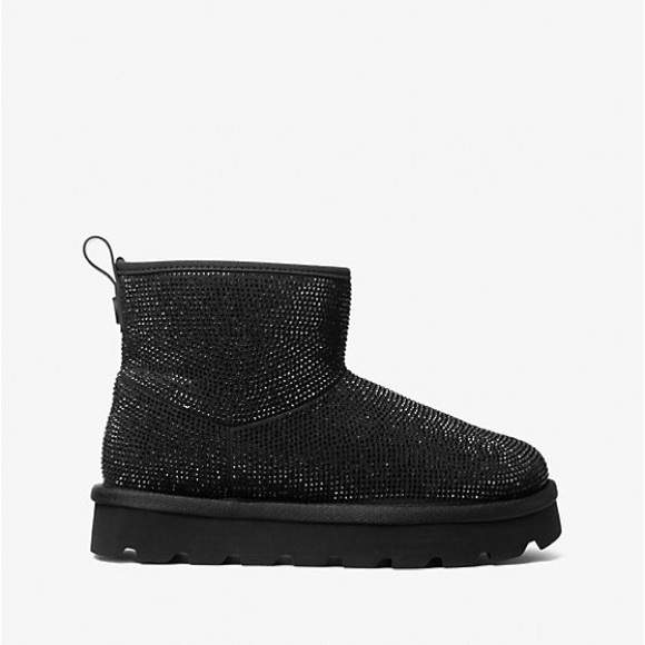 NWT/NIB Michael Kors Winnie Sparkle Bootie Womens Sz 6 Black Glitter Ankle Boots - Picture 2 of 3